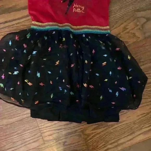 Harry Potter Official Tutu Dress Sequin Lightning Bolt girls size large size 10 - Picture 6 of 11